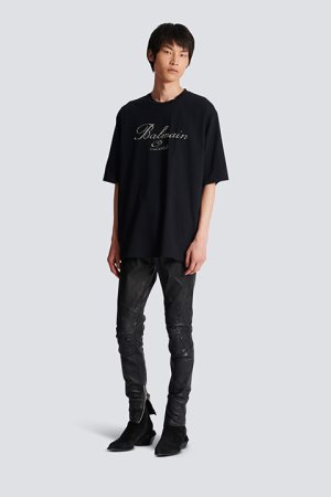 画像2: 【 30%OFF セール187,000円→130,900円】 BALMAIN バルマン Balmain シグネチャー エンブロイダリー Tシャツ{-BDS}