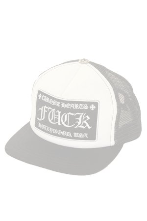 画像1:   CHROME HEARTS クロムハーツ "FUCK" HOLLYWOOD, USA CAP {CH-201706-04-WHT-AGS}  :CH20170604-WHT-OS 