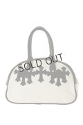 {SOLD}CHROME HEARTS クロムハーツ CEMETERY CROSS(セメタリークロス) BOSTON BAG{CH-201706-07-WHT-AGS}