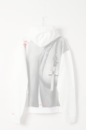 画像5:   CHROME HEARTS クロムハーツ ローリーリンスタークプルオーバーパーカー Laurie Lynn Stark Love You Photo Hoodie {408205573WHT***735-BES}  :CH202501-01-WHT-XL 