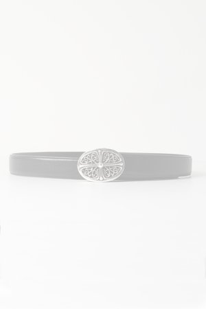 画像1:   CHROME HEARTS クロムハーツ クラシックオーバルクロスバックルベルト1.5 {-BES}  :CH202501-07-BLK-F 
