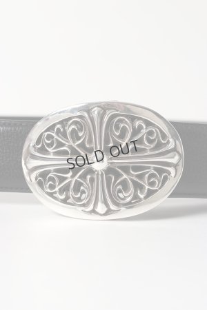 画像2: {SOLD}★海外買付 新品 インボイス付 CHROME HEARTS クロムハーツ クラシックオーバルクロスバックルベルト1.5{-BES}