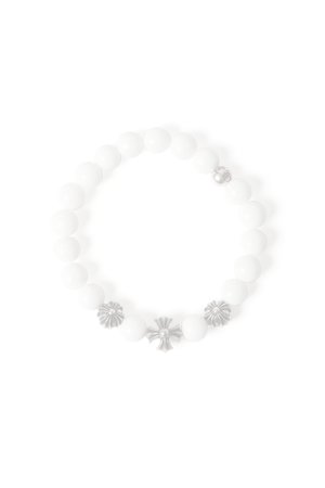 画像1:   CHROME HEARTS クロムハーツ CHプラス ビーズブレスレット {-BES}  :CH202501-08-WHT-F 