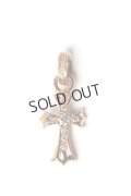 {SOLD}★海外買付 新品 インボイス付 CHROME HEARTS クロムハーツ CHクロス ベビーファット パヴェダイヤチャーム ゴールド{-BES}