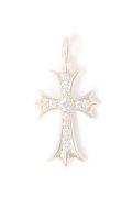   CHROME HEARTS クロムハーツ CHARM-TINY CH CROSS／タイニーCHクロス パヴェダイヤチャーム ゴールド {-BES}  :CH202501-12-GLD-F 