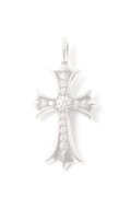   CHROME HEARTS クロムハーツ CHARM-TINY CH CROSS／タイニーCHクロス パヴェダイヤチャーム シルバー {-BES}  :CH202501-14-SLV-F 