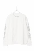  {SOLD} CHROME HEARTS クロムハーツ フローラル クロス CHハート LOVE YOU クルーネック スウェットシャツ {-BES}  :CH202505-03-WHT 