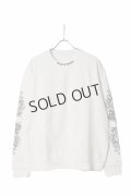 {SOLD}★新品 CHROME HEARTS クロムハーツ フローラル クロス CHハート LOVE YOU クルーネック スウェットシャツ{-BES}