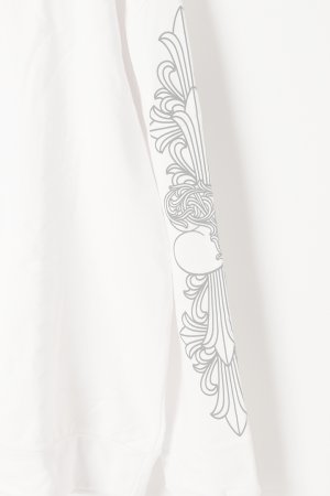 画像4:   CHROME HEARTS クロムハーツ フローラル クロス CHハート LOVE YOU クルーネック スウェットシャツ {-BES}  :CH202505-03-WHT 