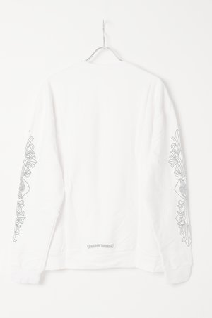 画像6:   CHROME HEARTS クロムハーツ フローラル クロス CHハート LOVE YOU クルーネック スウェットシャツ {-BES}  :CH202505-03-WHT 