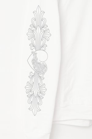 画像7:   CHROME HEARTS クロムハーツ フローラル クロス CHハート LOVE YOU クルーネック スウェットシャツ {-BES}  :CH202505-03-WHT 