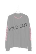 {SOLD}★新品 CHROME HEARTS ロングスリーブ ポケットクルーネックTシャツ ブラック×ピンク{-BEA}