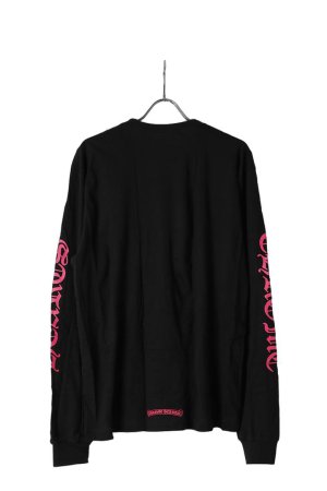 画像5: ★新品 CHROME HEARTS ロングスリーブ ポケットクルーネックTシャツ ブラック×ピンク{-BEA}