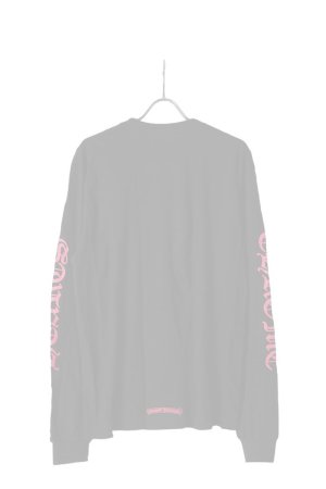 画像5:   CHROME HEARTS ロングスリーブ ポケットクルーネックTシャツ ブラック×ピンク {-BEA}  :CH202510-01-BLK 