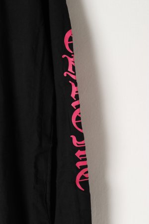 画像7: ★新品 CHROME HEARTS ロングスリーブ ポケットクルーネックTシャツ ブラック×ピンク{-BEA}