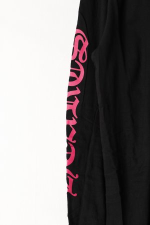 画像8: ★新品 CHROME HEARTS ロングスリーブ ポケットクルーネックTシャツ ブラック×ピンク{-BEA}