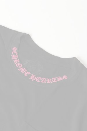 画像9:   CHROME HEARTS ロングスリーブ ポケットクルーネックTシャツ ブラック×ピンク {-BEA}  :CH202510-01-BLK 