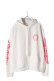 画像1: CHROME HEARTS クロムハーツ ピンクホースシュー フローラルスリーブ プルオーバーパーカー Pink Horseshoe Floral Sleeve Pullover Hoodie{408152701WHTLRG01R-BEA} (1)