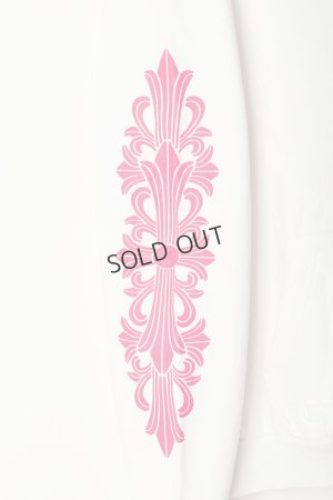 画像4: {SOLD}★新品 インボイス付 CHROME HEARTS クロムハーツ ピンクホースシュー フローラルスリーブ プルオーバーパーカー Pink Horseshoe Floral Sleeve Pullover Hoodie{408152701WHTLRG01R-BEA}
