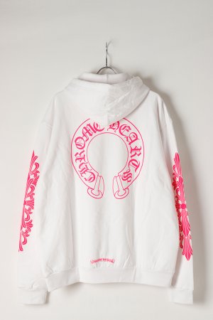 画像6: CHROME HEARTS クロムハーツ ピンクホースシュー フローラルスリーブ プルオーバーパーカー Pink Horseshoe Floral Sleeve Pullover Hoodie{408152701WHTLRG01R-BEA}