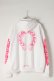 画像6: CHROME HEARTS クロムハーツ ピンクホースシュー フローラルスリーブ プルオーバーパーカー Pink Horseshoe Floral Sleeve Pullover Hoodie{408152701WHTLRG01R-BEA} (6)