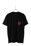 ★新品 インボイス付 CHROME HEARTS クロムハーツ ピンクホースシュー + CHプラス ショートスリーブ ポケット Tシャツ ブラック Pink Horseshoe + CH Plus Pocket Short-Sleeve T-Shirt - Black{408129111******01G-BEA}