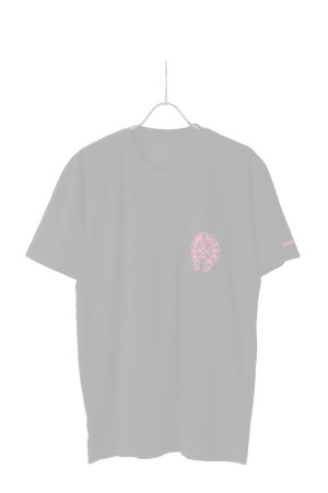 画像1:   CHROME HEARTS クロムハーツ ピンクホースシュー + CHプラス ショートスリーブ ポケット Tシャツ ブラック Pink Horseshoe + CH Plus Pocket Short-Sleeve T-Shirt - Black {408129111******01G-BFS}  :CH202604-01-BLK 