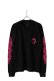 画像1: ★新品 CHROME HEARTS クロムハーツ ピンクホースシュー フローラルロングスリーブTシャツ ブラック Pink Horseshoe Floral Long-Sleeve T-Shirt - Black{408129112******01G-BEA} (1)