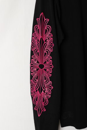 画像5: ★新品 CHROME HEARTS クロムハーツ ピンクホースシュー フローラルロングスリーブTシャツ ブラック Pink Horseshoe Floral Long-Sleeve T-Shirt - Black{408129112******01G-BEA}