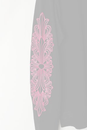 画像5:   CHROME HEARTS クロムハーツ ピンクホースシュー フローラルロングスリーブTシャツ ブラック Pink Horseshoe Floral Long-Sleeve T-Shirt - Black {408129112******01G-BEA}  :CH202511-04-BLK-L 