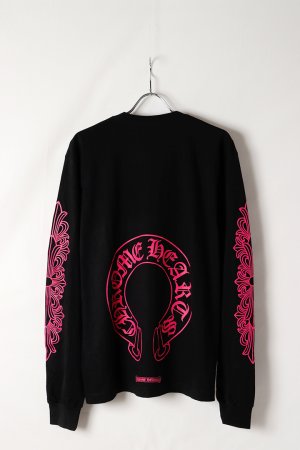 画像7: ★新品 CHROME HEARTS クロムハーツ ピンクホースシュー フローラルロングスリーブTシャツ ブラック Pink Horseshoe Floral Long-Sleeve T-Shirt - Black{408129112******01G-BEA}
