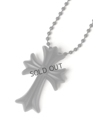 画像1: {SOLD}★新品 インボイス付 CHROME HEARTS クロムハーツ シリコン ラバー CHクロス ボールチェーン ペンダント マットブラック{604175364AHWXXX445-BEA}