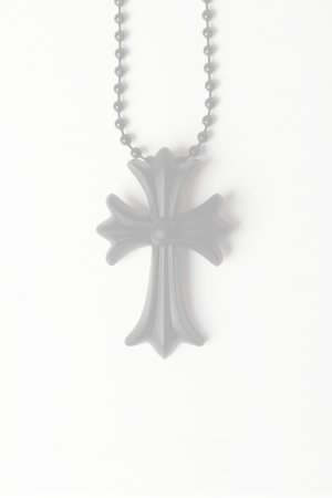 画像4:   CHROME HEARTS クロムハーツ シリコン ラバー CHクロス ボールチェーン ペンダント マットブラック {604175364AHWXXX445-BEA}  :CH202511-06-BLK-F 