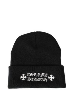 画像1: CHROME HEARTS クロムハーツ Watch Cap Black{304053702BLKXXX242-BEA}