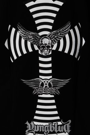 画像3: ★海外買付 新品 インボイス付 CHROME HEARTS  クロムハーツ FOTI(フォティ)×エアロ スミス×ヤングブラッド ショートスリーブTシャツ{408219197BLK***01T-BFS}