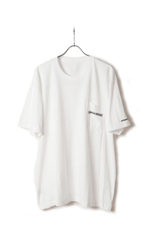 画像1: ★海外買付 新品 インボイス付 CHROME HEARTS  クロムハーツ スクロールラベル ショートスリーブ ポケットTシャツ{408129111WHT***759-BFS}