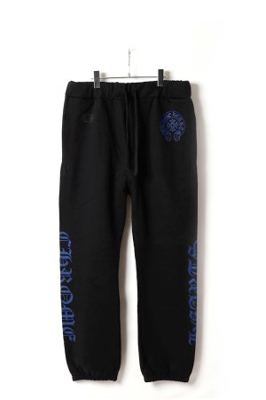 画像1: ★海外買付 新品 インボイス付 CHROME HEARTS  クロムハーツ ホースシュー サイドロゴ スウェットパンツ{408190372BLK***00P-BFS}