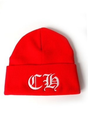 画像1: ★海外買付 新品 インボイス付 CHROME HEARTS  クロムハーツ CH ワッチキャップ{304053702REDXXX316-BFS}