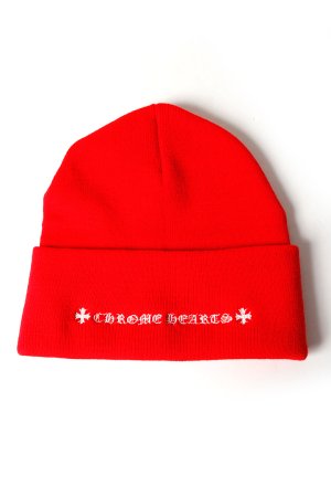 画像1: ★海外買付 新品 インボイス付 CHROME HEARTS  クロムハーツ CH ワッチキャップ{304053702REDXXX316-BFS}