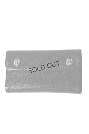 画像1: {SOLD}★海外買付 新品 インボイス付 CHROME HEARTS  クロムハーツ ウェーブウォレット クロスボタン{302014801A06XXX001-BFS}
