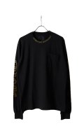 CHROME HEARTS クロムハーツ アーミーグリーンネックロゴ/アームロゴ ロングスリーブTシャツ{-BFS}
