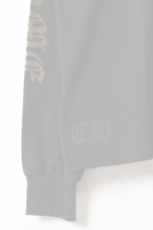 画像3:   CHROME HEARTS クロムハーツ アーミーグリーンネックロゴ/アームロゴ ロングスリーブTシャツ {-BFS}  :CH202603-04-BLK-L 