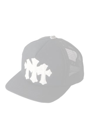 画像1:   CHROME HEARTS クロムハーツ 3セメタリークロスハラコパッチ トラッカーメッシュキャップ {-BFS}  :CH202603-06-BLK-F 