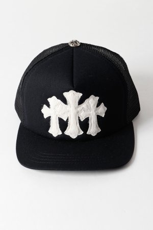 画像2: CHROME HEARTS クロムハーツ 3セメタリークロスハラコパッチ トラッカーメッシュキャップ{-BFS}