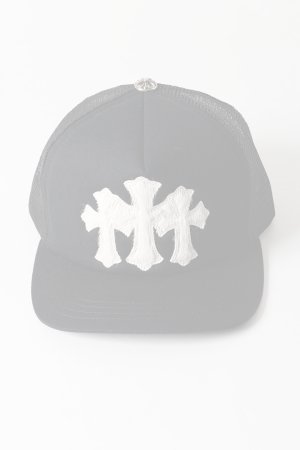 画像2:   CHROME HEARTS クロムハーツ 3セメタリークロスハラコパッチ トラッカーメッシュキャップ {-BFS}  :CH202603-06-BLK-F 