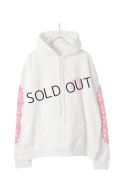 {SOLD}CHROME HEARTS クロムハーツ ピンクホースシュー/フローラルクロス プルオーバーパーカー{-BFS}