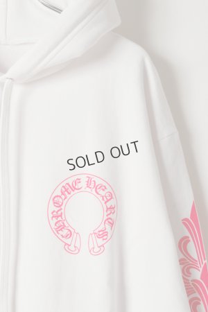 画像3: {SOLD}CHROME HEARTS クロムハーツ ピンクホースシュー/フローラルクロス プルオーバーパーカー{-BFS}