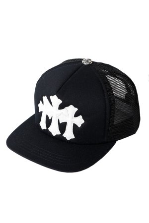 画像1: CHROME HEARTS クロムハーツ 3セメタリークロス パッチ トラッカーメッシュキャップ{-BFS}