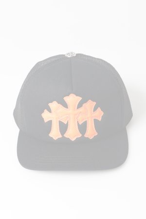 画像2:   CHROME HEARTS クロムハーツ 3セメタリークロス パッチ トラッカーメッシュキャップ {-BFS}  :CH202604-03-BKOR-F 
