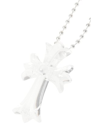 画像1:   CHROME HEARTS クロムハーツ クリアーシリコンCHクロス ボールチェーン ネックレス {-BFS}  :CH202604-04-CLR-F 